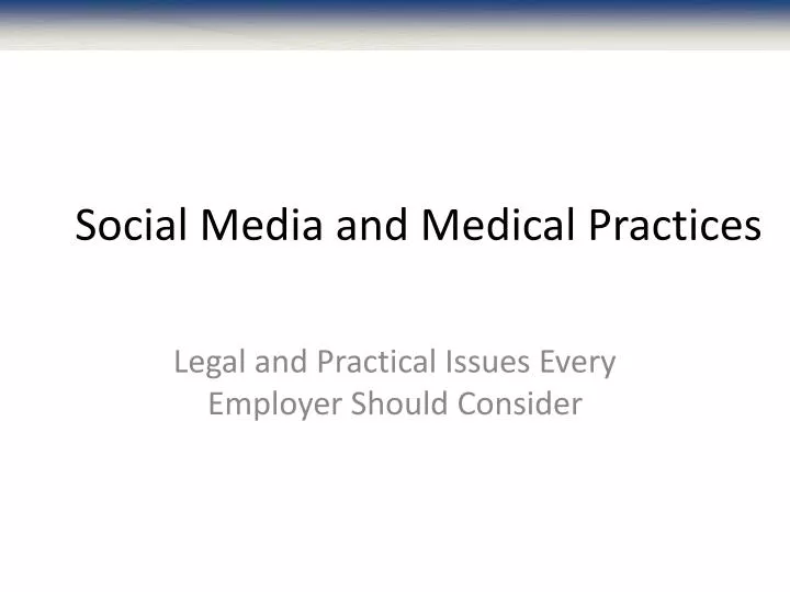 social media and medical practices
