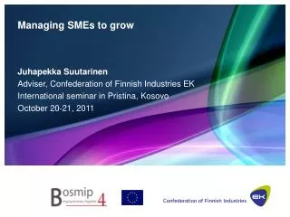 Managing SMEs to grow