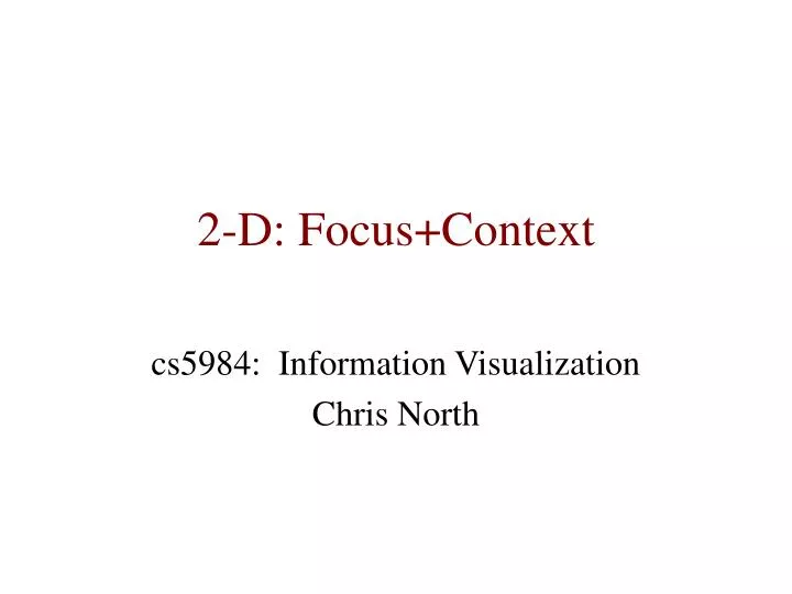 2 d focus context