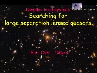 Needles in a haystack Searching for large separation lensed quasars