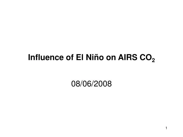 influence of el ni o on airs co 2