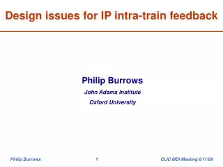 Design issues for IP intra-train feedback