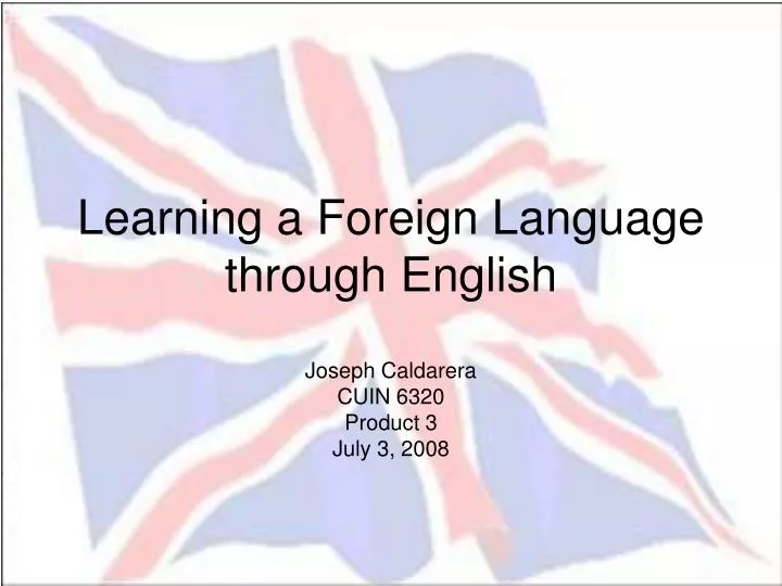 learning a foreign language through english