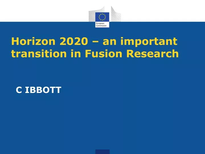 horizon 2020 an important transition in fusion research