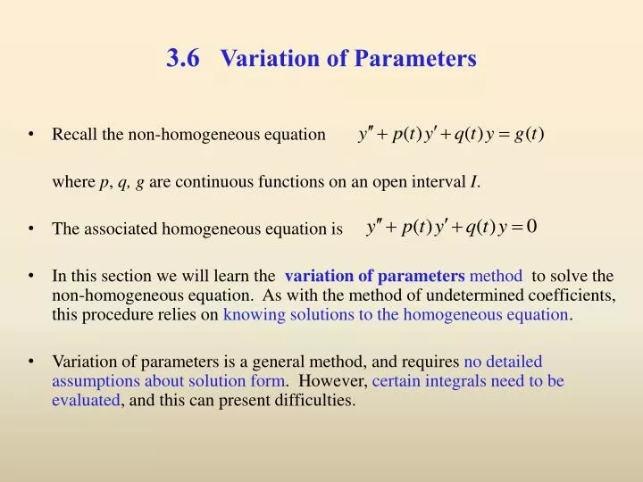 3 6 variation of parameters