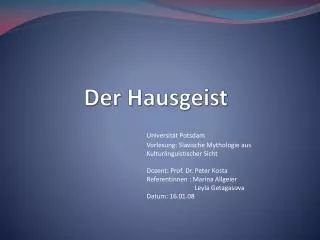 der hausgeist
