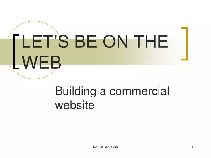 let s be on the web