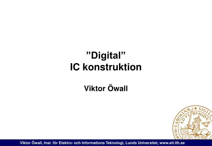 digital ic konstruktion