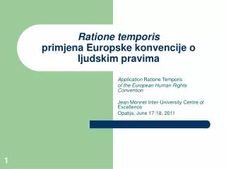 ratione temporis primjena europske konvencije o ljudskim pravima