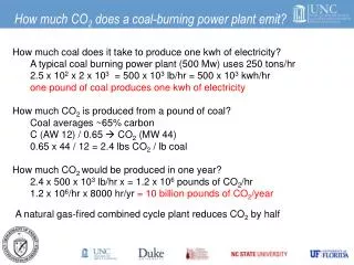 How much CO 2 does a coal-burning power plant emit?