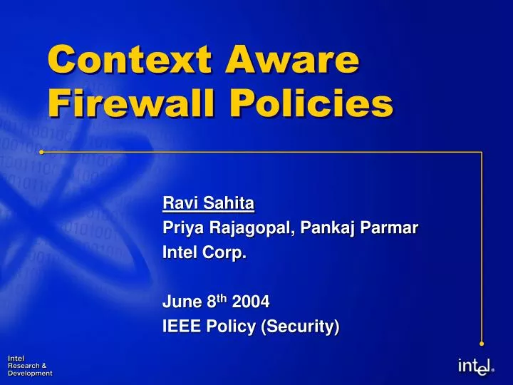 context aware firewall policies