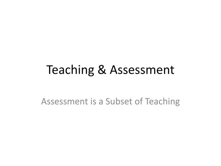 teaching assessment