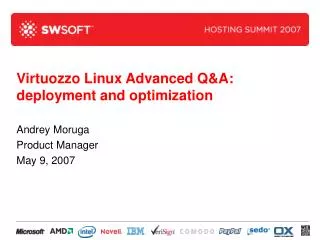 Virtuozzo Linux Advanced Q&amp;A: deployment and optimization