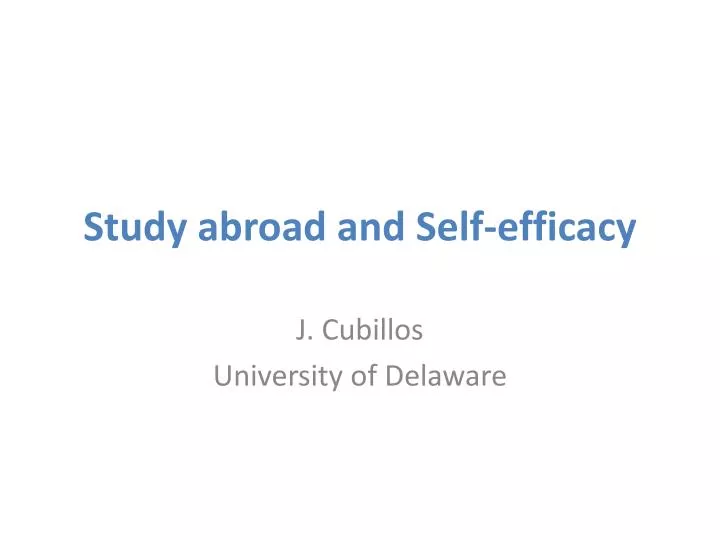 study abroad and self efficacy