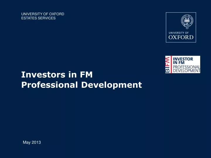 investors in fm professional development