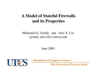 A Model of Stateful Firewalls and its Properties