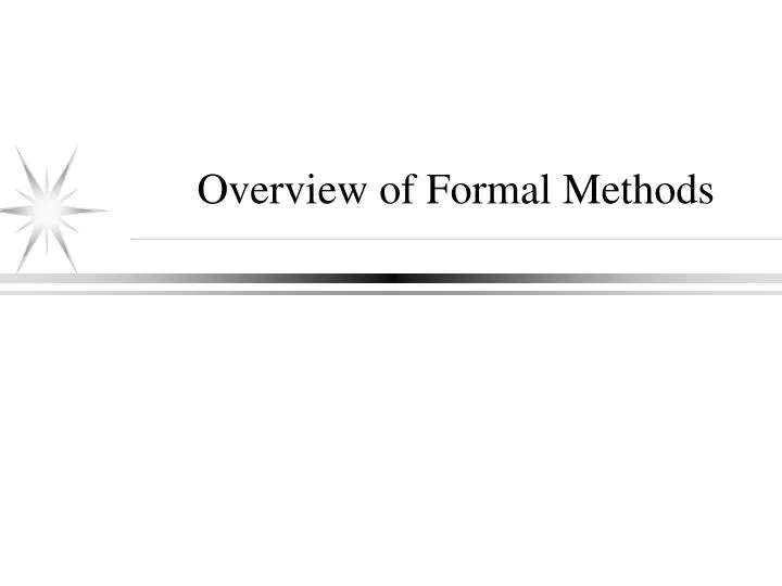 overview of formal methods