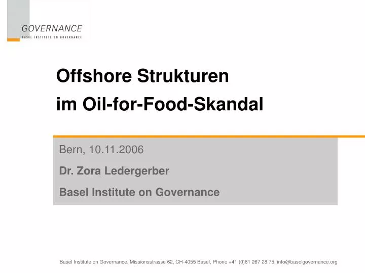 offshore strukturen im oil for food skandal
