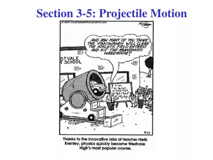 section 3 5 projectile motion