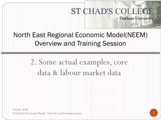 North East Regional Economic Model(NEEM) Overview and Training Session