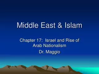 Middle East &amp; Islam