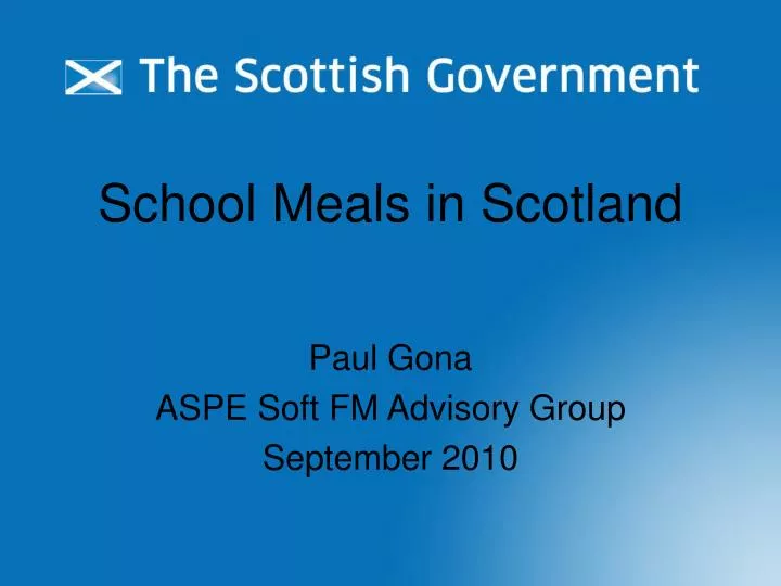 school meals in scotland