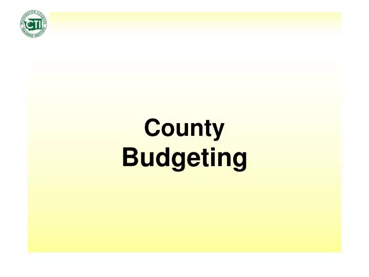 county budgeting