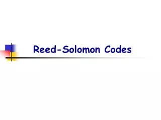Reed-Solomon Codes