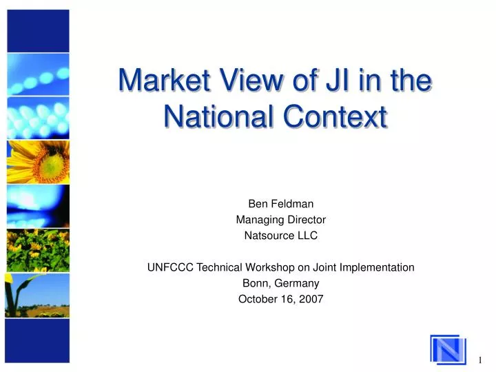 market view of ji in the national context