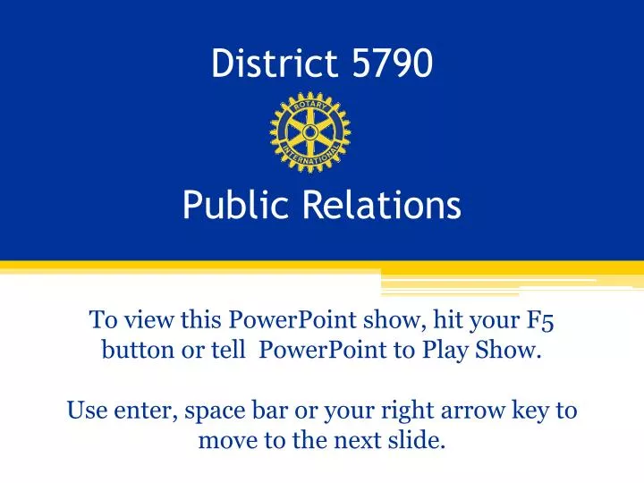 district 5790 public relations