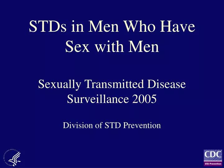 stds in men who have sex with men sexually transmitted disease surveillance 2005