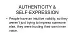 AUTHENTICITY &amp; SELF-EXPRESSION - slide 1