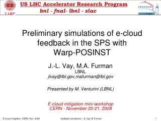Preliminary simulations of e-cloud feedback in the SPS with Warp-POSINST