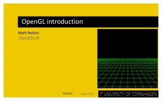 OpenGL introduction