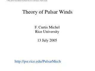 Theory of Pulsar Winds