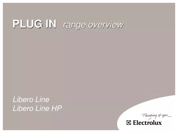 plug in range overview