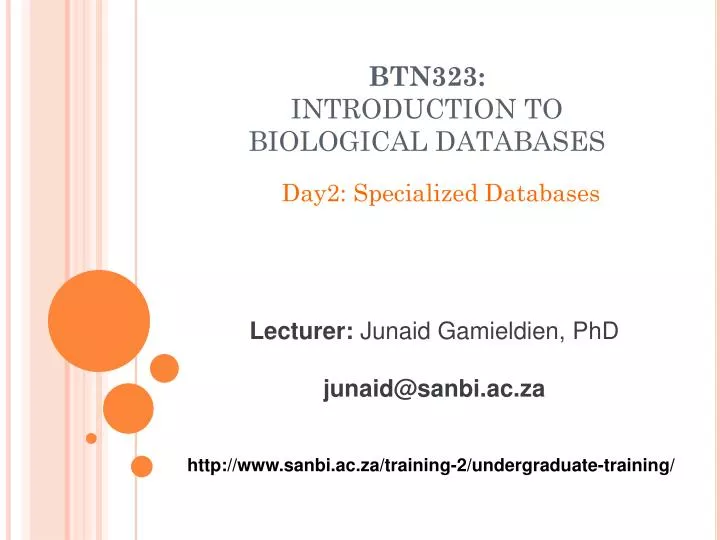 btn323 introduction to biological databases