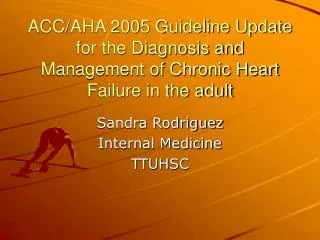 Sandra Rodriguez Internal Medicine TTUHSC