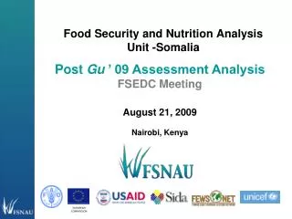 Food Security and Nutrition Analysis Unit -Somalia