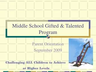 Middle School Gifted &amp; Talented Program