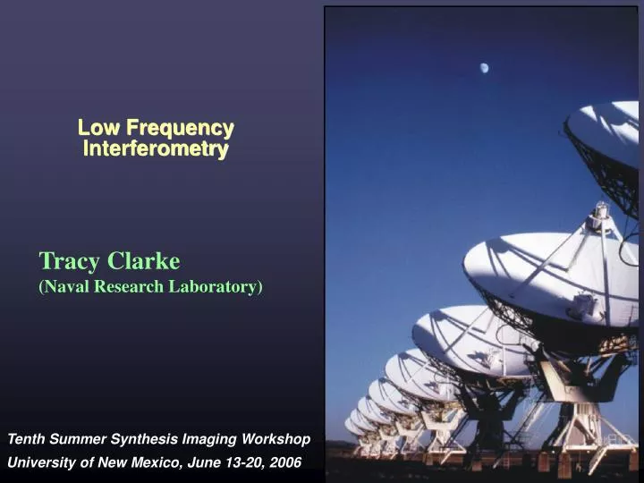 low frequency interferometry