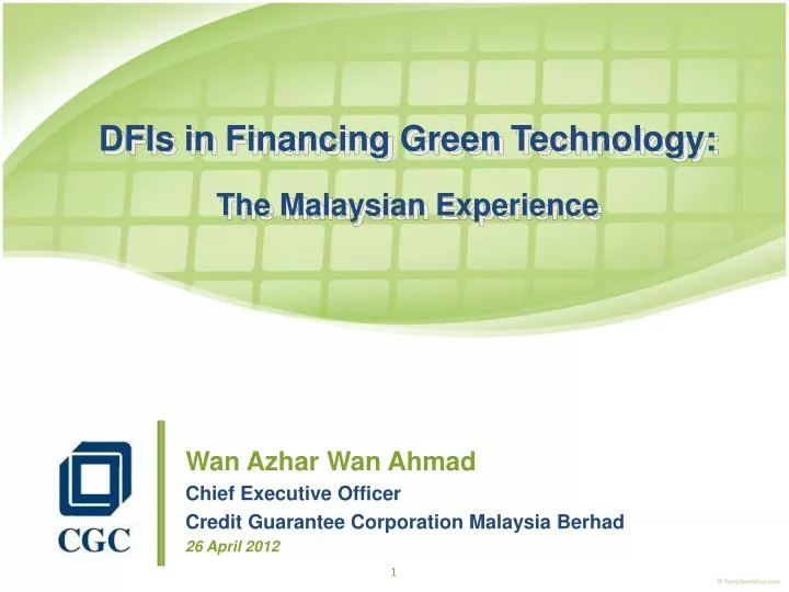 dfis in financing green technology the malaysian experience