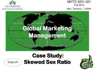 Global Marketing Management Case Study: Skewed Sex Ratio