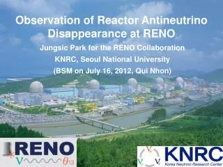 Observation of Reactor Antineutrino Disappearance at RENO