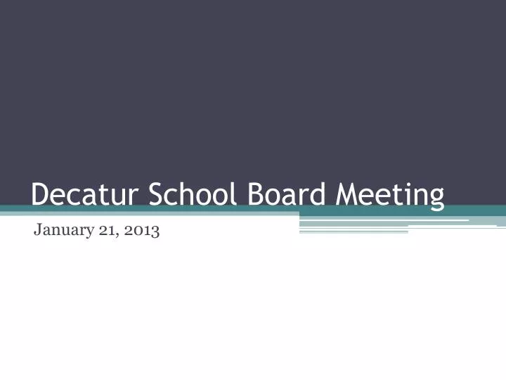 decatur school board meeting