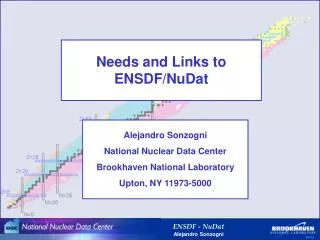 Needs and Links to ENSDF/NuDat