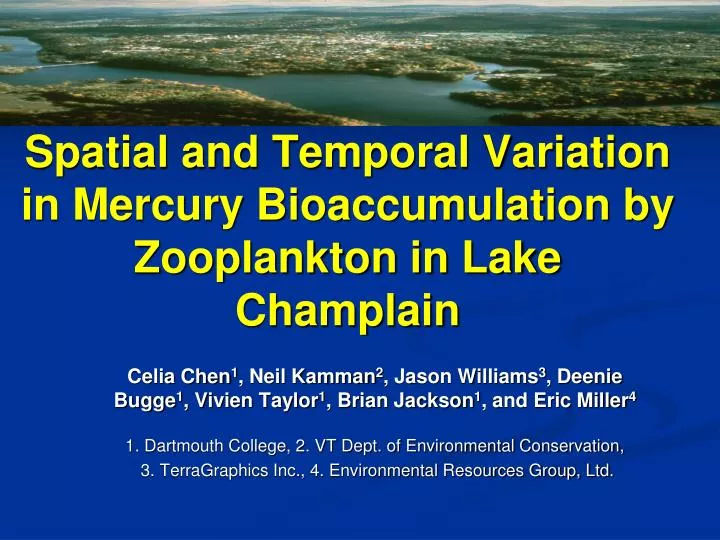 spatial and temporal variation in mercury bioaccumulation by zooplankton in lake champlain