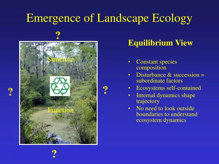 emergence of landscape ecology