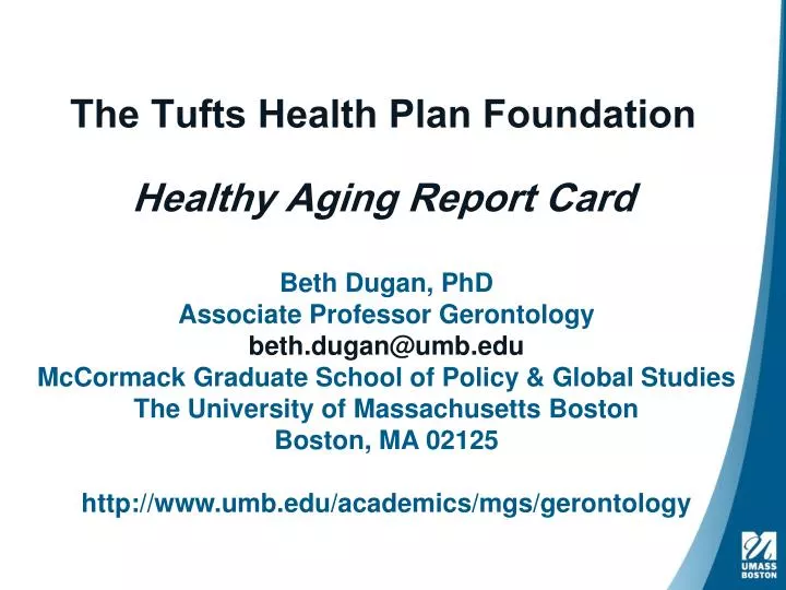 the tufts health plan foundation healthy aging report card