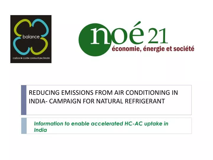 reducing emissions from air conditioning in india campaign for natural refrigerant